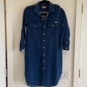 Mother’s denim shirt dress